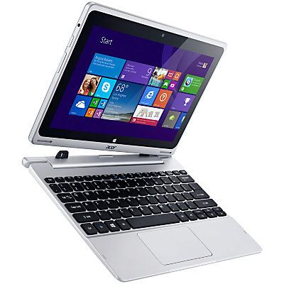 Acer Aspire Switch 10 Convertible Tablet Laptop, Intel Atom, 2GB RAM, 32GB eMMC + 500GB HDD, 10.1  Touch Screen, Silver